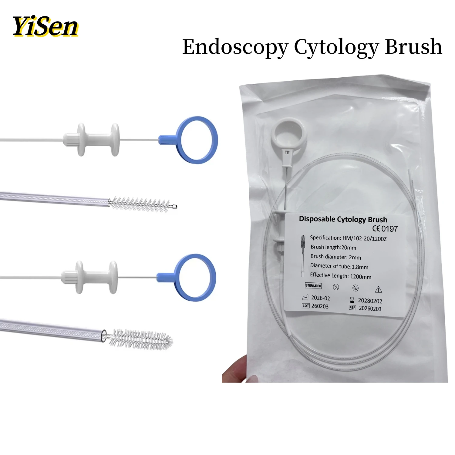 Disposable Endoscopy Cytology Brush Cell Sterile Biopsy Cell Sampling Brush 1.8mm