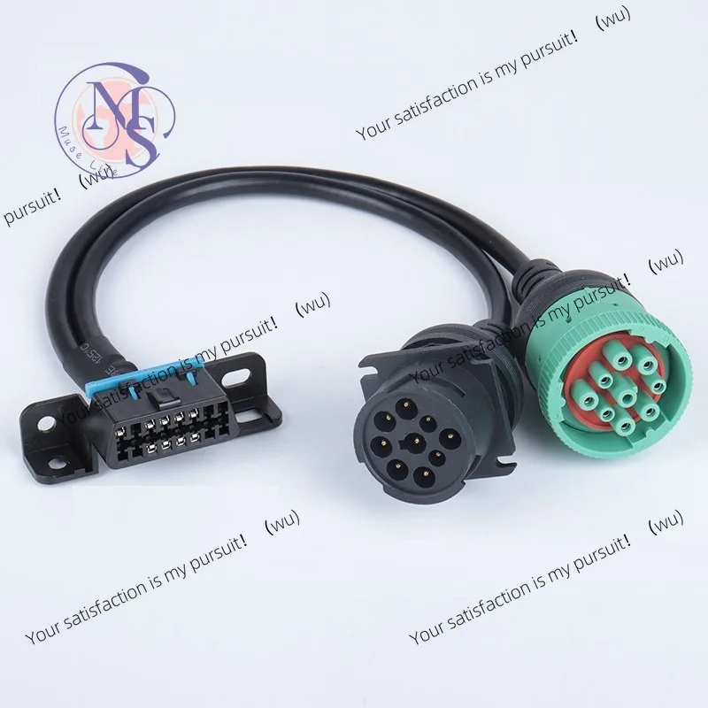 

For Cummins 9Pin J1939 Truck Y Cable To OBD2 16Pin Female Adapter for Cummins/cat Diagnosctic Tool Connector