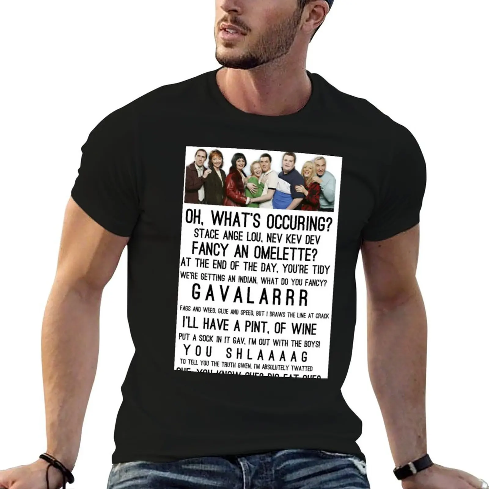 gavin and stacey T-Shirt anime clothes oversizeds shirts men graphic