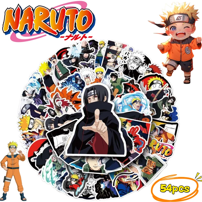 Naruto Uzumaki Naruto Uchiha Sasuke Aufkleber Kreative Hochwertige Farbige Cartoon-Drucke Schüler-Handbuch DIY Dekorative Aufkleber