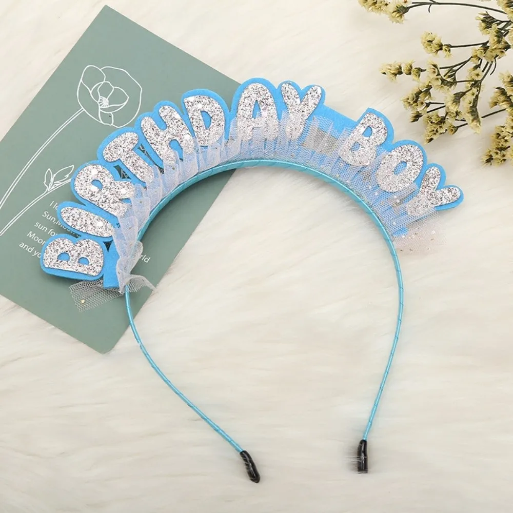 

Korean Style Cartoon Birthday Headband Lace Hair Accessories Birthday Headwear Creative Women Hair Hoop Birthday Props