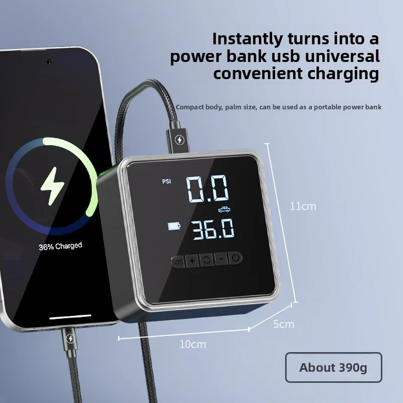 Solarite Small Square Box Air Pump Automotive Pump Electric Vehicle Portable Tire Car Wireless Pump