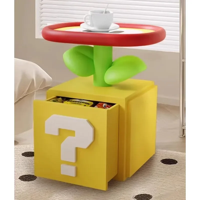Living room decorative ornaments, bedside table cartoon edge table, coffee table storage rack, cute shoe changing stool