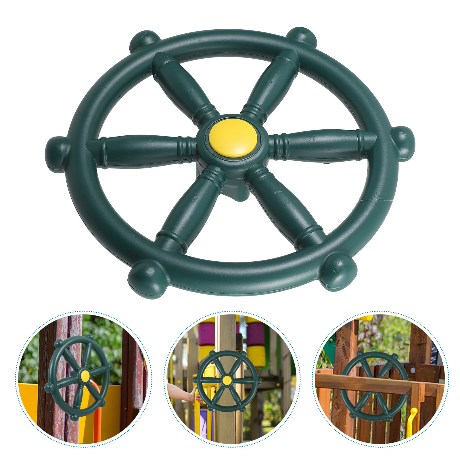 Pirate Ship Steering Wheel Sturdy Compact PP Material Quick Install Backyard Playset Swing Attachment Outdoor Playground Swing