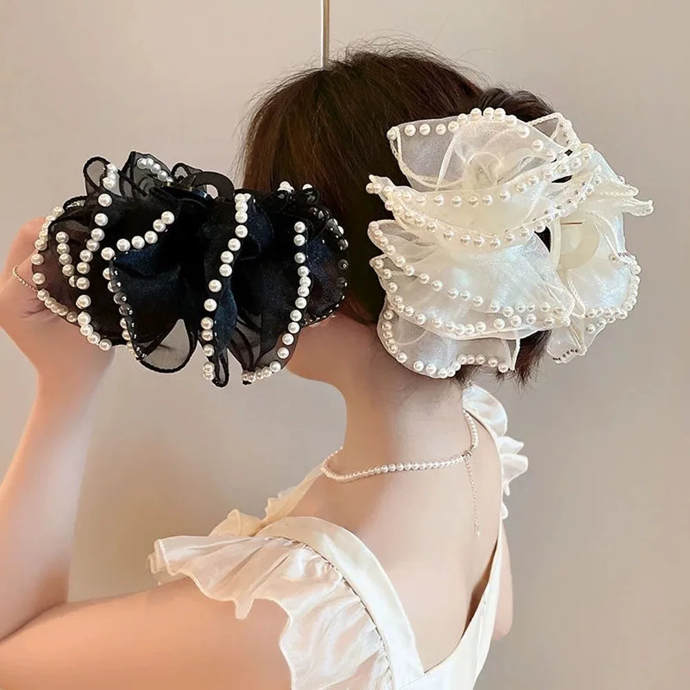 1/2 قطعة دبوس الشعر سحابة اللؤلؤ موضة بسيطة قبضة كليب حجم الشعر كليب دبوس الشعر الفرنسي اكسسوارات للنساء إكسسوارات الشعر جديد