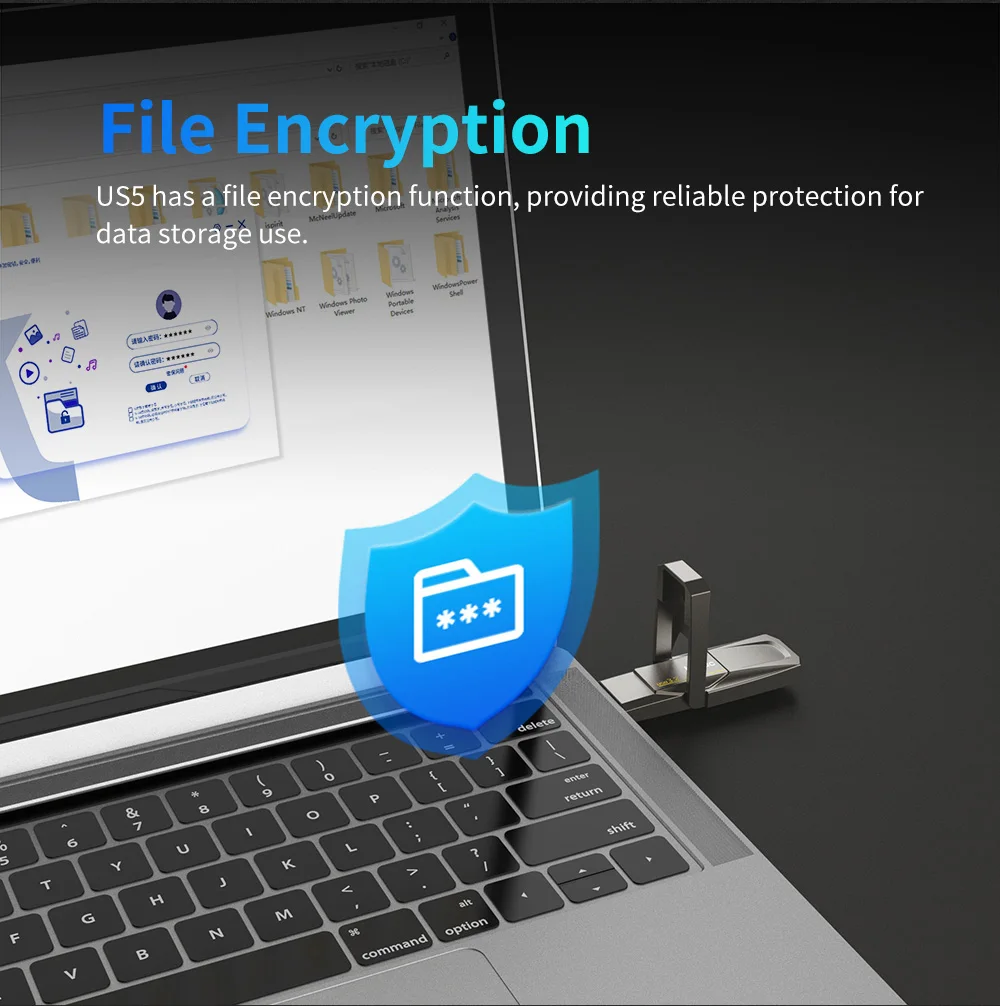 Netac USB 3.2 Solid State Pen Drive 128 GB 256 GB 512 GB 1 TB 520 MB/s Typ C USB-Flash-Laufwerk Kostenloser Versand Artikel US5 für Laptop-Telefon – Detail 7