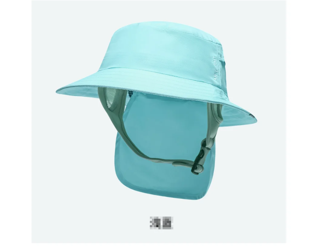 Topi Surf Indo Surfing, topi Backet dengan tali dagu Kitesurf nelayan olahraga air matahari Pria Wanita uniseks melindungi telinga