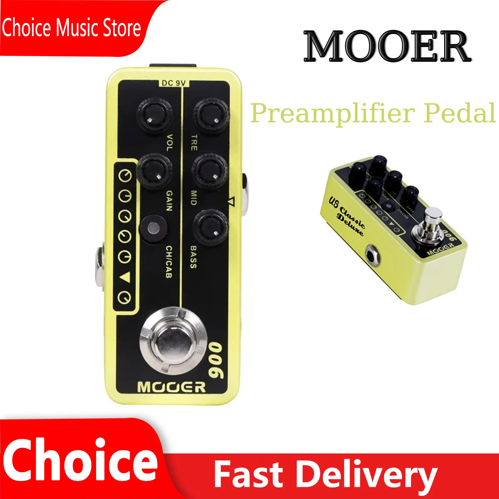 

MOOER 006 Guitar Effect Pedal Preamplifier Pedal US Classic Deluxe Classic American Blues Effects Combo Guitar Accessories