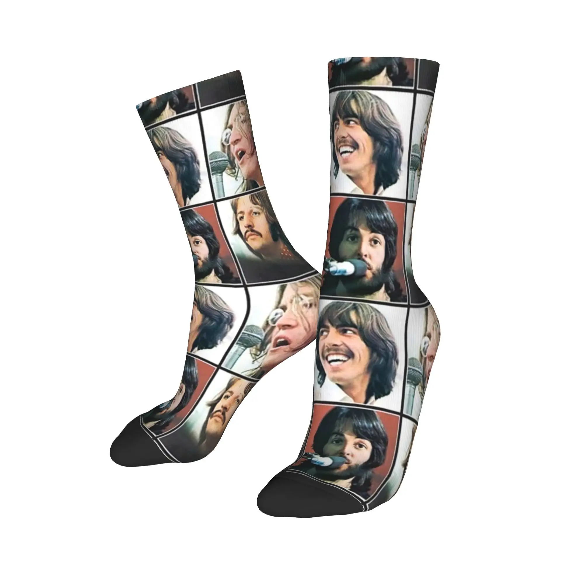 Heavy Metal Rock Beatles Socks Spring  Stockings Gothic Men's Breathable Socks Design Outdoor Sports Anti Slip Socks