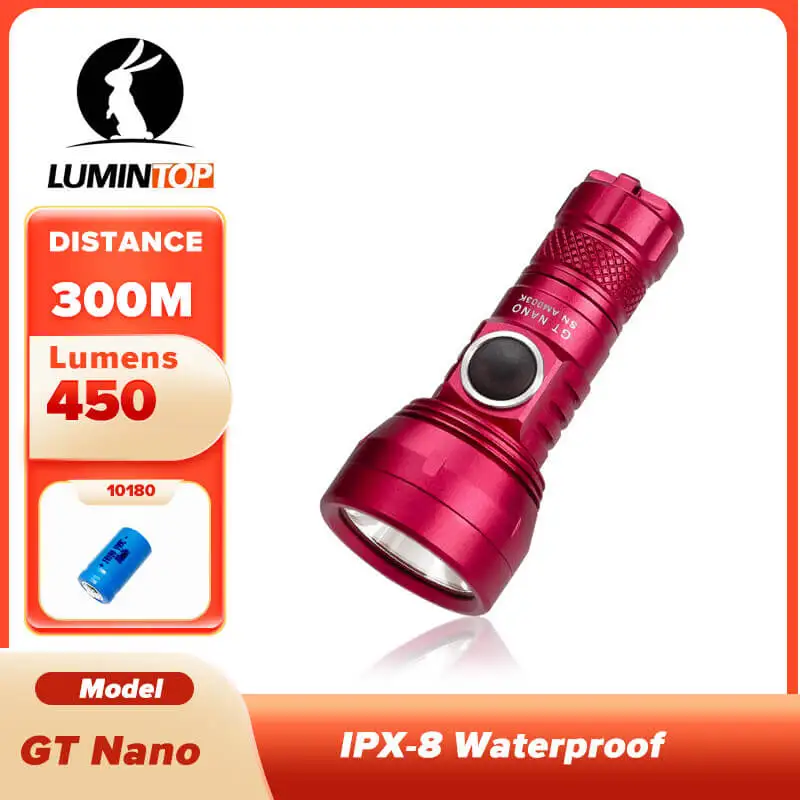 Lumintop GT Nano Red Keychiain Flashlight