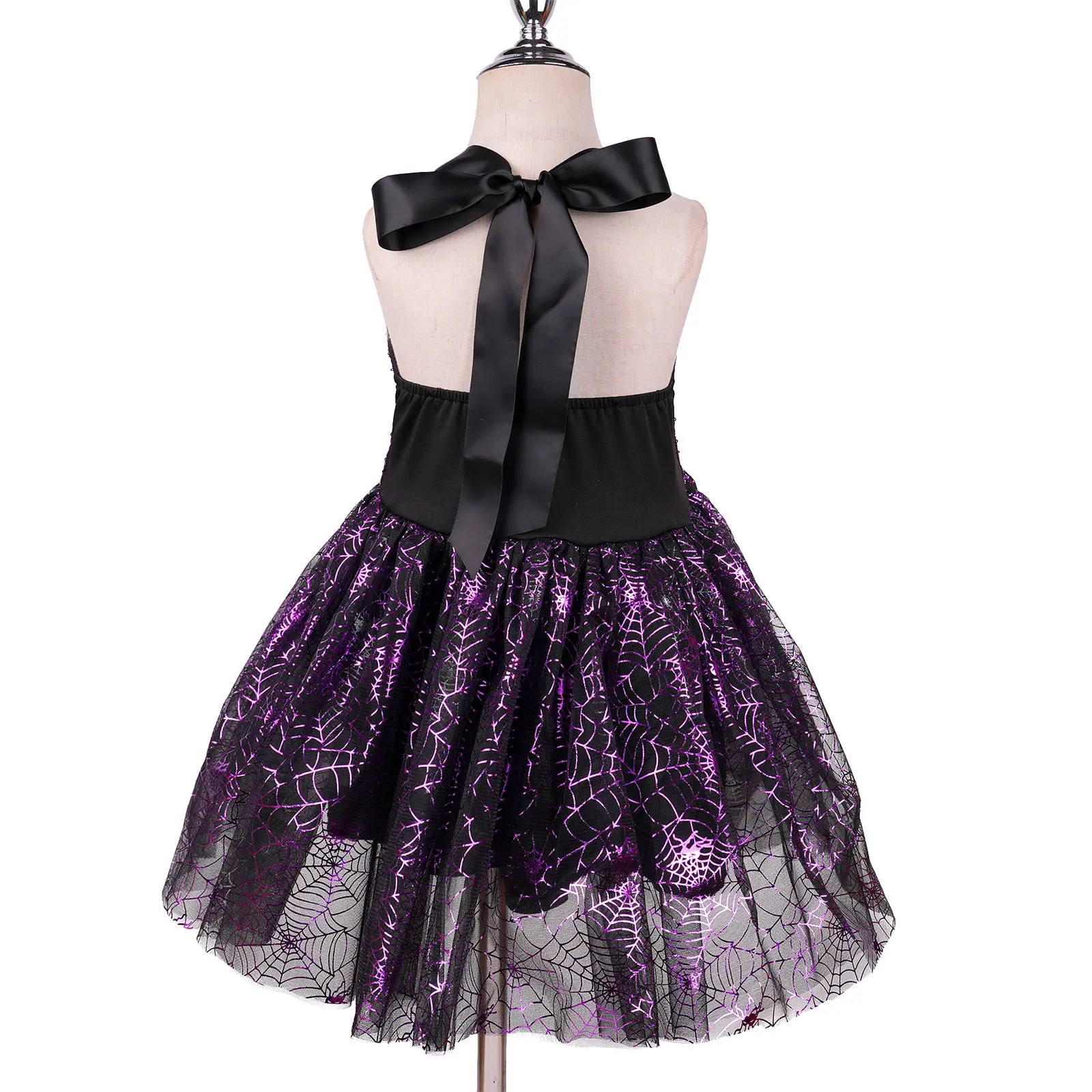 مجموعة أزياء ساحرة ساحرة للفتيات كاملة مع مكنسة قبعة وفستان سباركلي للعروض السحرية والمناسبات التنكرية