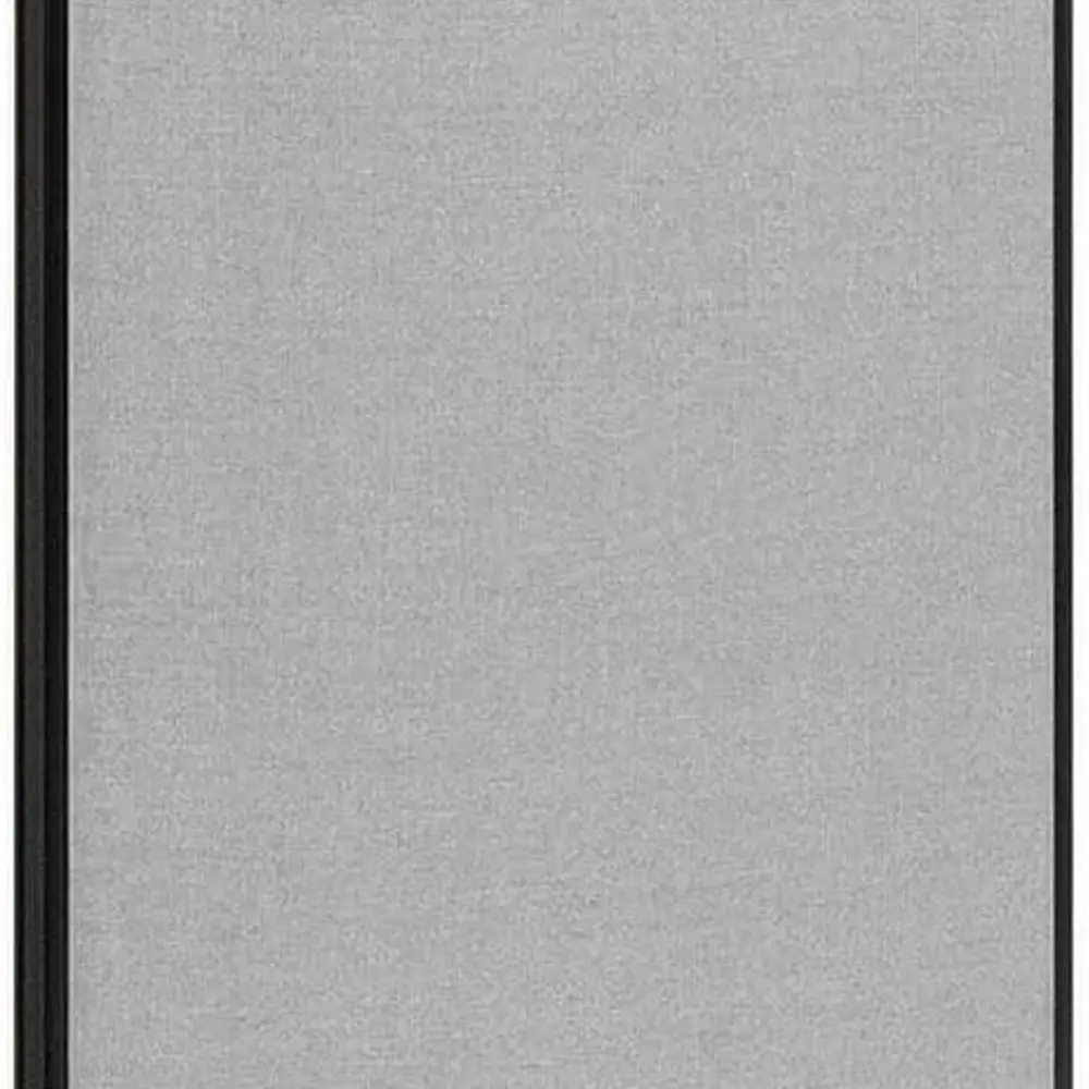 Gray Deluxe Office Partition Panel, 24.25 Wide x 65.5 High, with Pass-Thru Cle