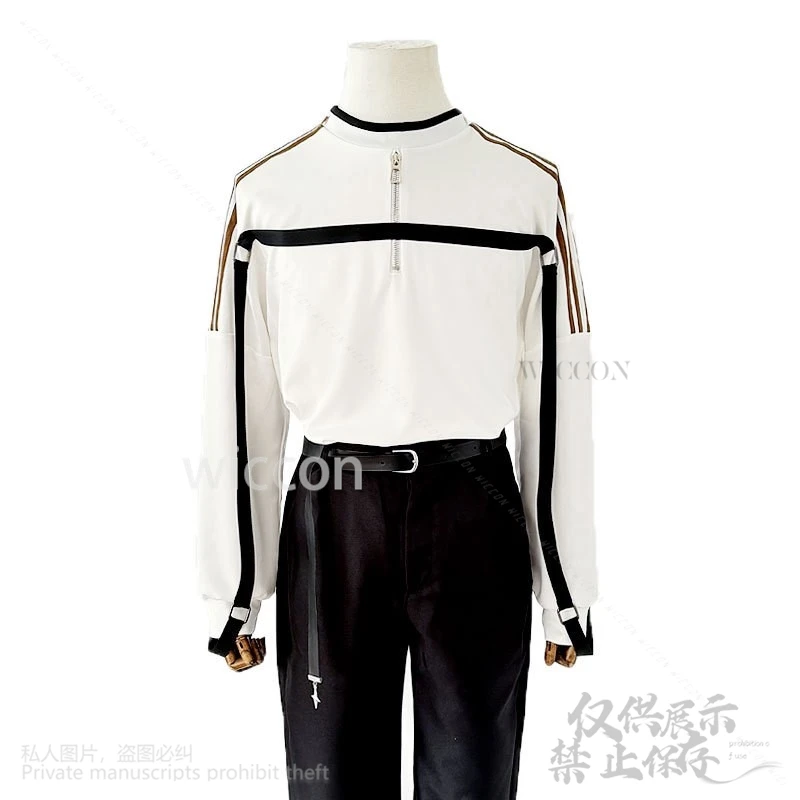 الحب و Deepspace Caleb لعبة تأثيري شيا Yizhou البطلة الزي الرسمي الأبيض هوديي صديقها البدلة الباروكات قلادة مخصصة