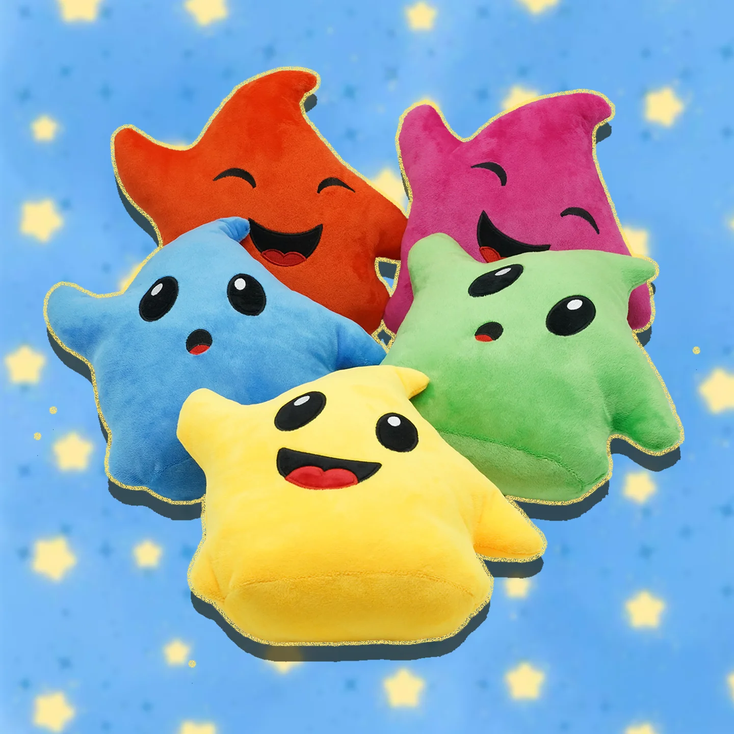 Colorful Stars Plush Toys Cute Cartoon Star Plush Pillow Stars Stuffed Dolls Plushie Birthday Gifts