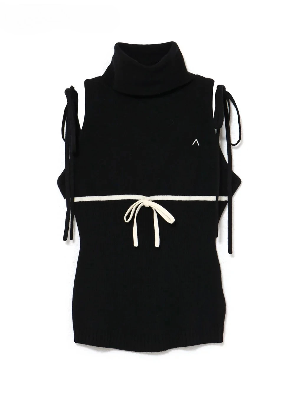 

Summer Autumn Tank Tops for Women Japanese Style Sweet Bow Color-Block Knitted Vest Women Slim Fit Lady Sleeveless Tops