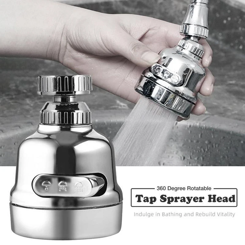 360 Degree Swivel Kitchen Faucet Aerator Adjustable Mode Sprayer Filter Diffuser Water Saving Nozzle Bath Faucet Connector