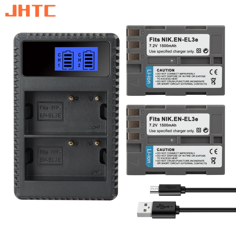 

EN-EL3e EN EL3e ENEL3e Battery for Nikon D30 D300s D50 D70 D70S D100 D200 D300 D800 V1 1500mAh Batteries Charger