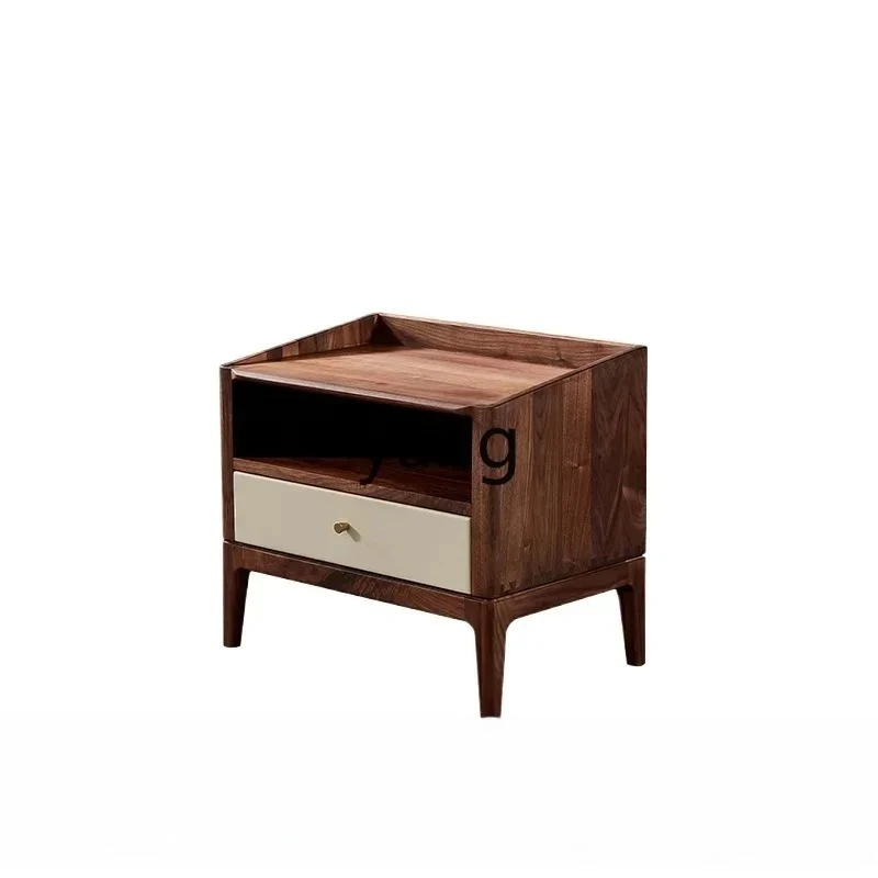 

LH Black Walnut Multifunctional Bedside Cabinet Bedroom Locker