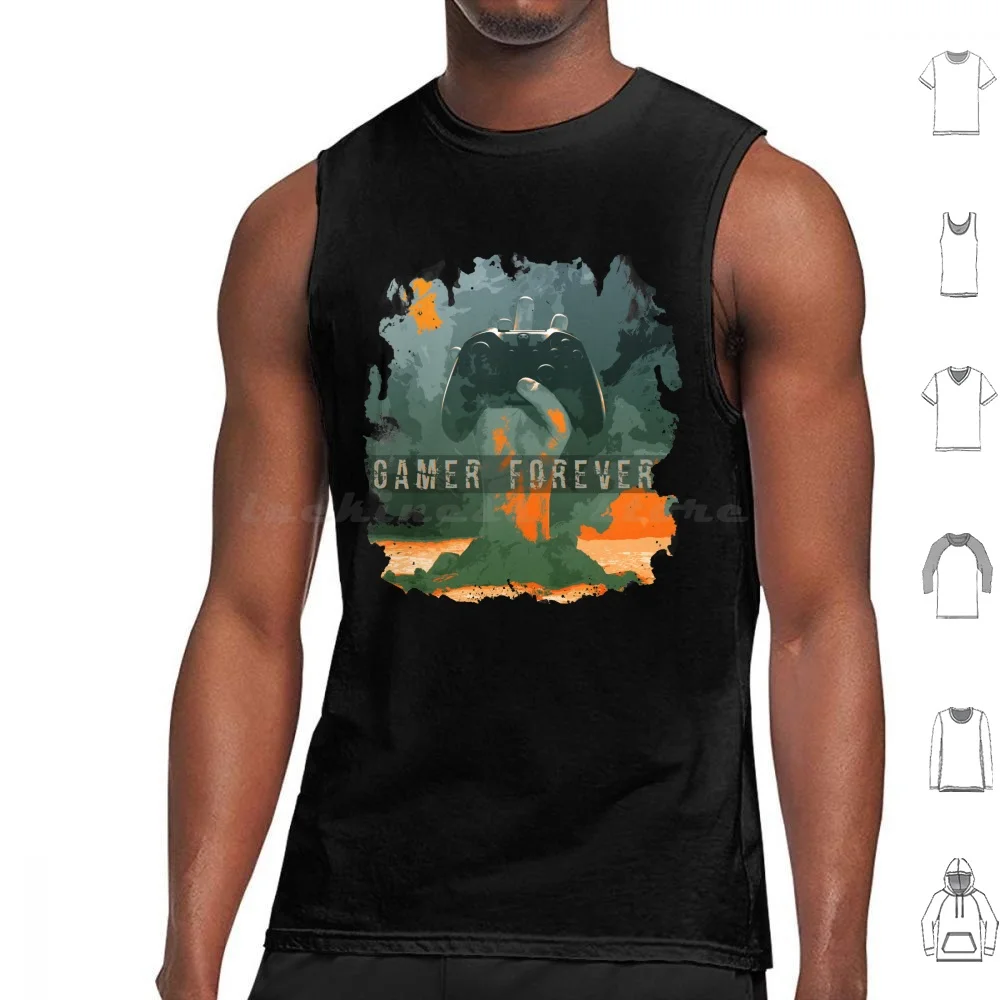 Camisetas sin mangas Gamer Forever con estampado de algodón, controlador de consola Ps3, Ps4, videojuegos, juego de realidad Virtual, juego de Pc