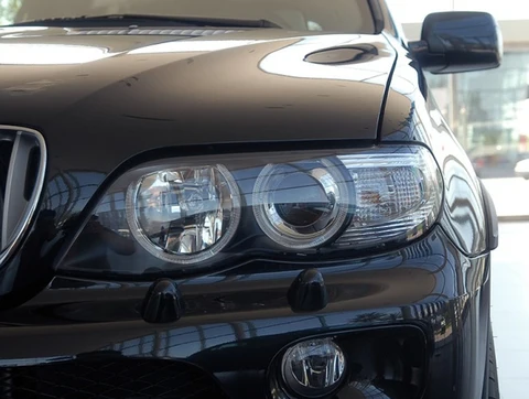 Для BMW X5 E53 2000-2006 годов выпуска: Комплект светодиодных колец «Ангельские глазки» COB, ультраяркие, с дневными ходовыми огнями