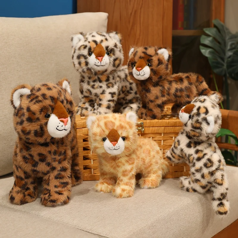 

Simulation Cute Cat Tiger Soft Fluffty Leopard Plush Toys Kawaii Stuffed Animal Pet Kitten Doll Baby Sleep Pillow for Girls Gift