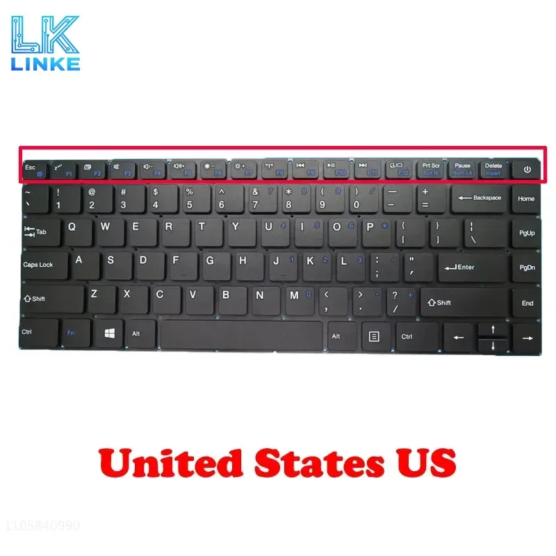 JY Laptop Replacement Keyboard For Teclast F6 PRO / F6 Plus For Insys FlexBook WH9-133A9 For Direkt-Tek DTLAPC133-1 13.3