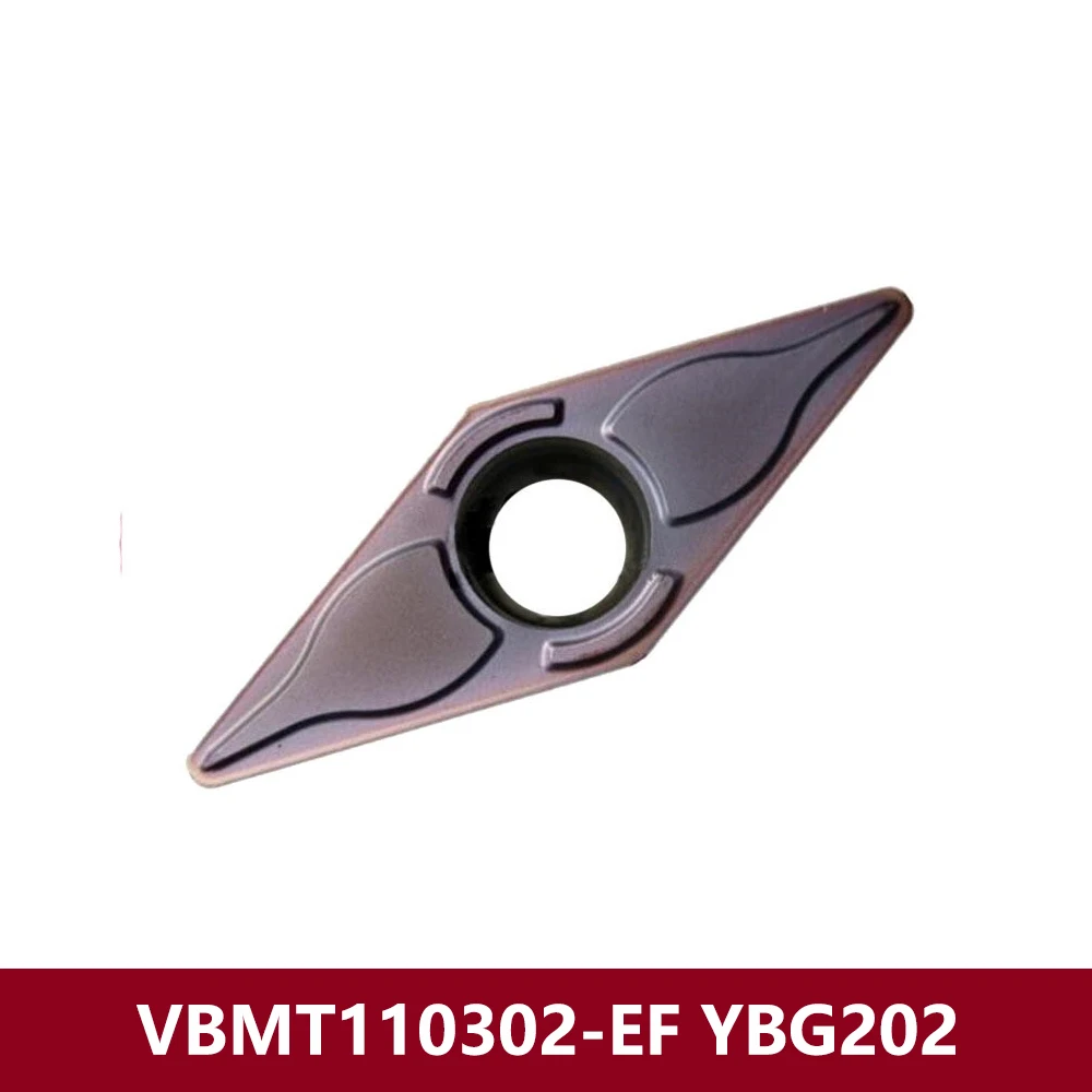 VBMT110302-EF YBG202 Original VBMT 110302 EF Carbide Inserts VBMT1103 VBMT11 CNC Lathe Cutting Tools VBMT220-EF Machine Holder