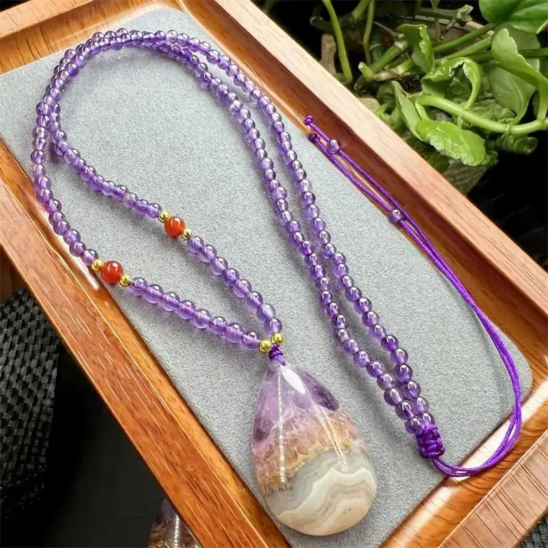 

Натуральный аметист, агат, капля, бусина, цепочка, кулон, мода, Рейки, Исцеление, фэншуй, камень, кристалл, ювелирные изделия, праздничный подарок, 1 шт.