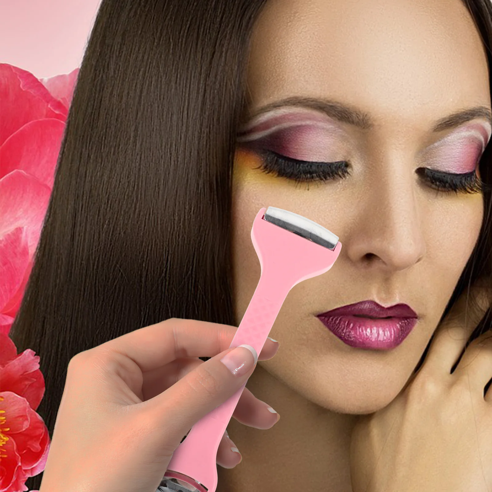 Rodillo para el cuidado de los ojos y la cara para mujer, masajeador Facial duradero y resistente, herramienta para aliviar la hinchazón, belleza