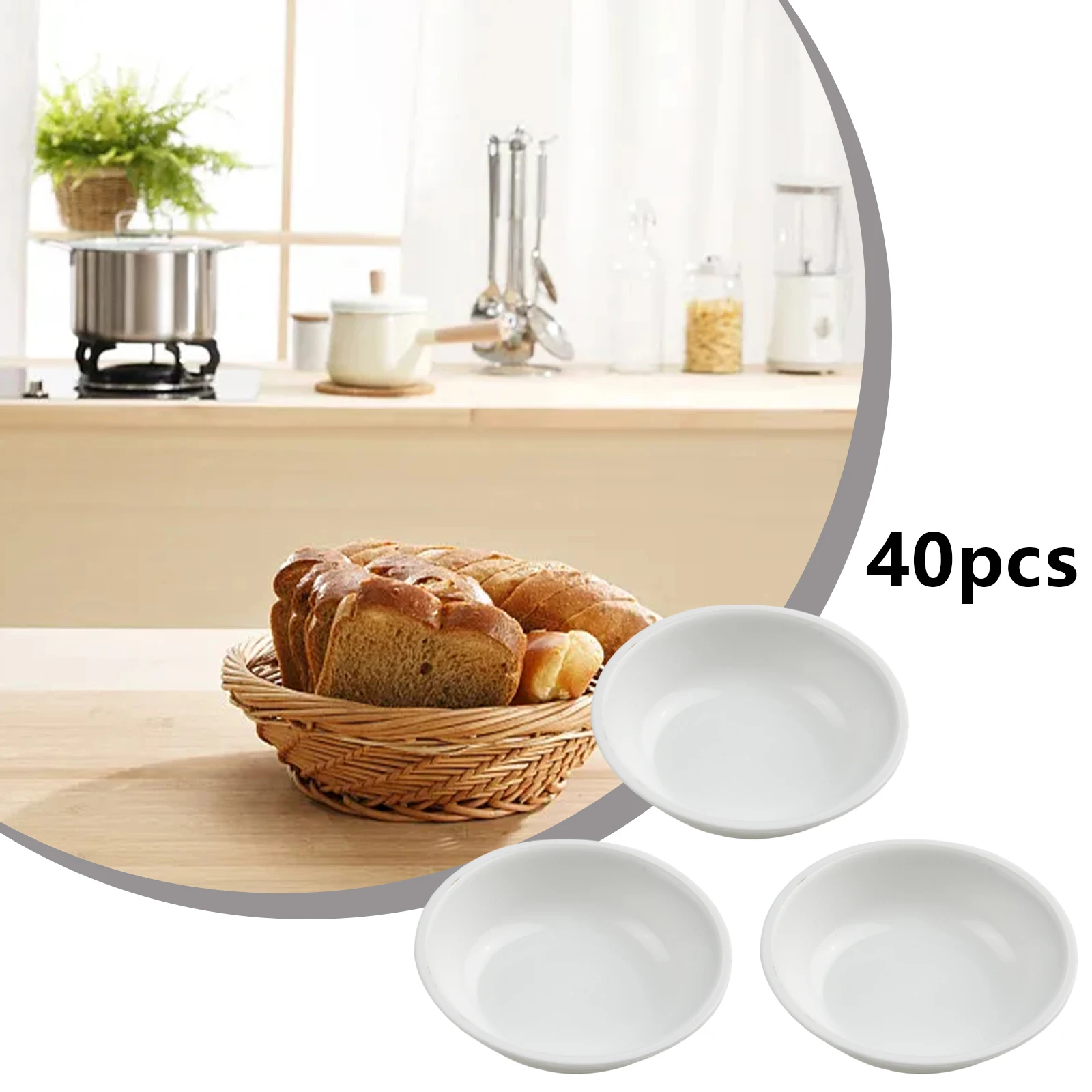 40 Pcs For Families Sauce Cup Plastic Sauce Bowl Family Dip Cup Plastic Sauce Appetizer Plates Suitable For Dipping In Sweet