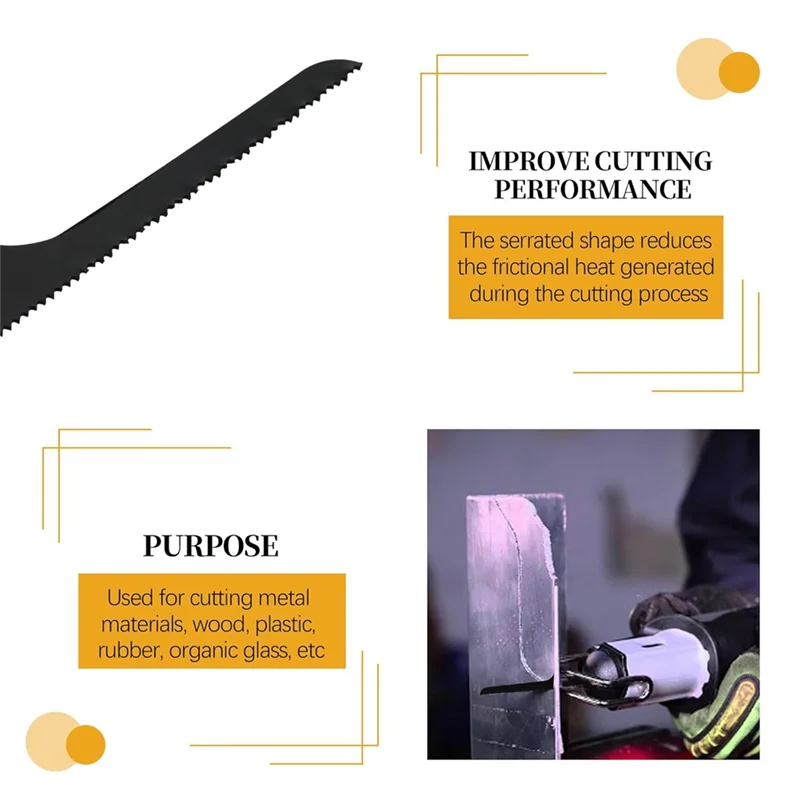 

J1UL1N 18T Полотна для сабельных пневматических пил 18T Сабельная воздушная биметаллическая пила Ножовочные полотна Инструменты для резки формального металла, дерева, резины -