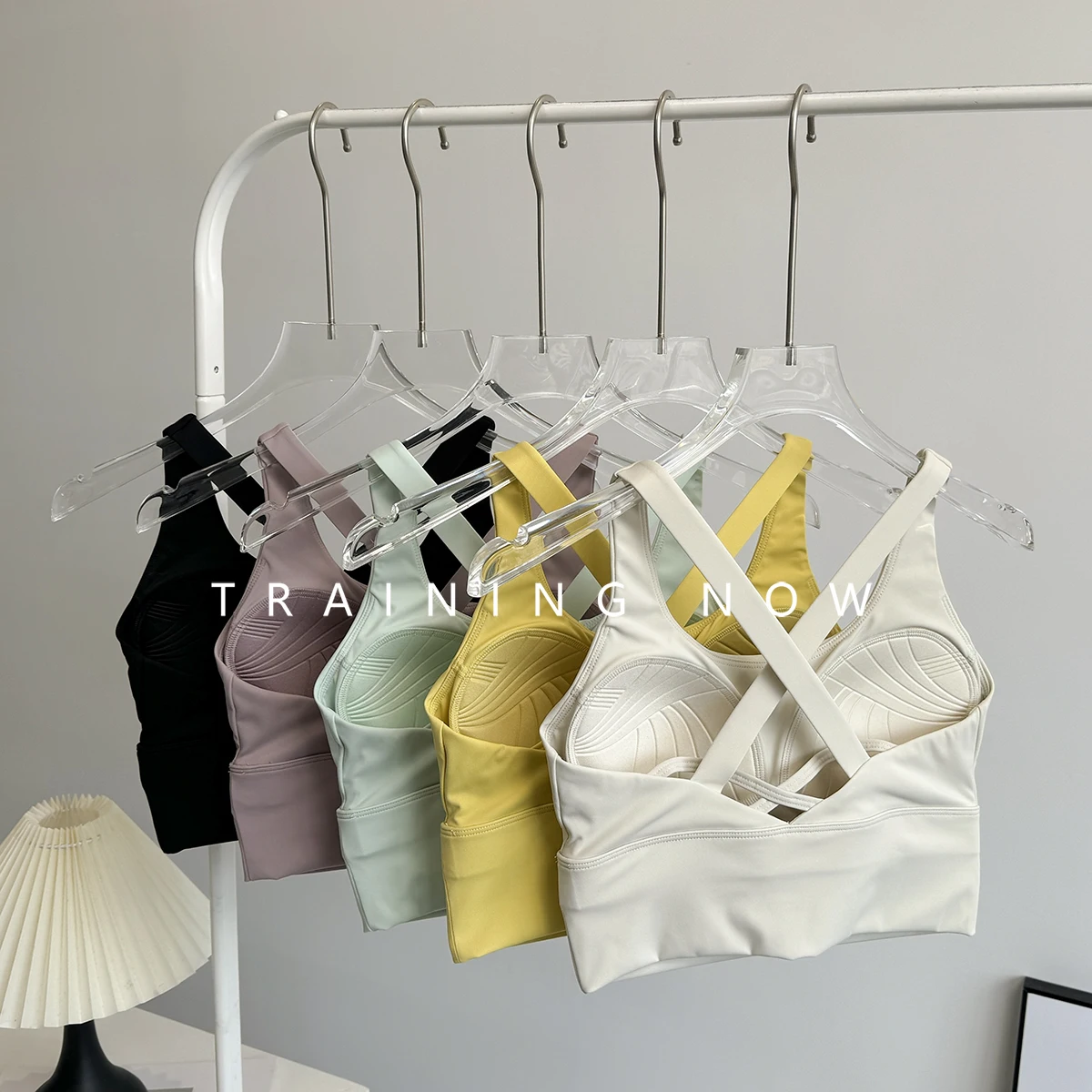 

Integrated high-intensity sports underwear for women in summer gathering shock-absorbing running bra covering breasts yoga