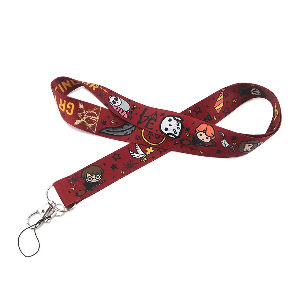 Heiße magische Akademie niedlichen Cartoon Handy Polyester Lanyard Kamera ID-Karte Schlüssel Anti-Verlust-Schlinge Zubehör