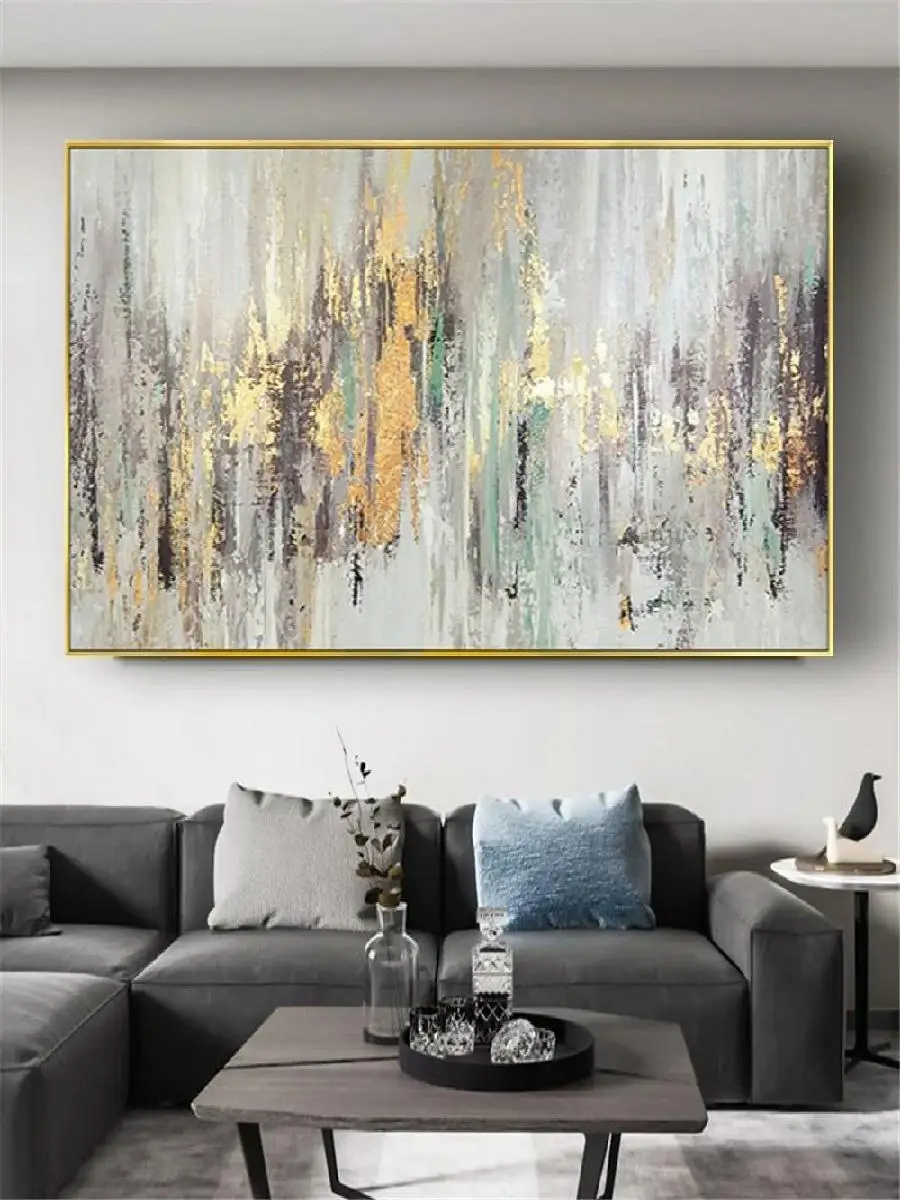 Hand Painted Modern Abstract Oil Paintings on Canvas  Large Wall Art for Living Room Bling Home Decor Grandeur Picture