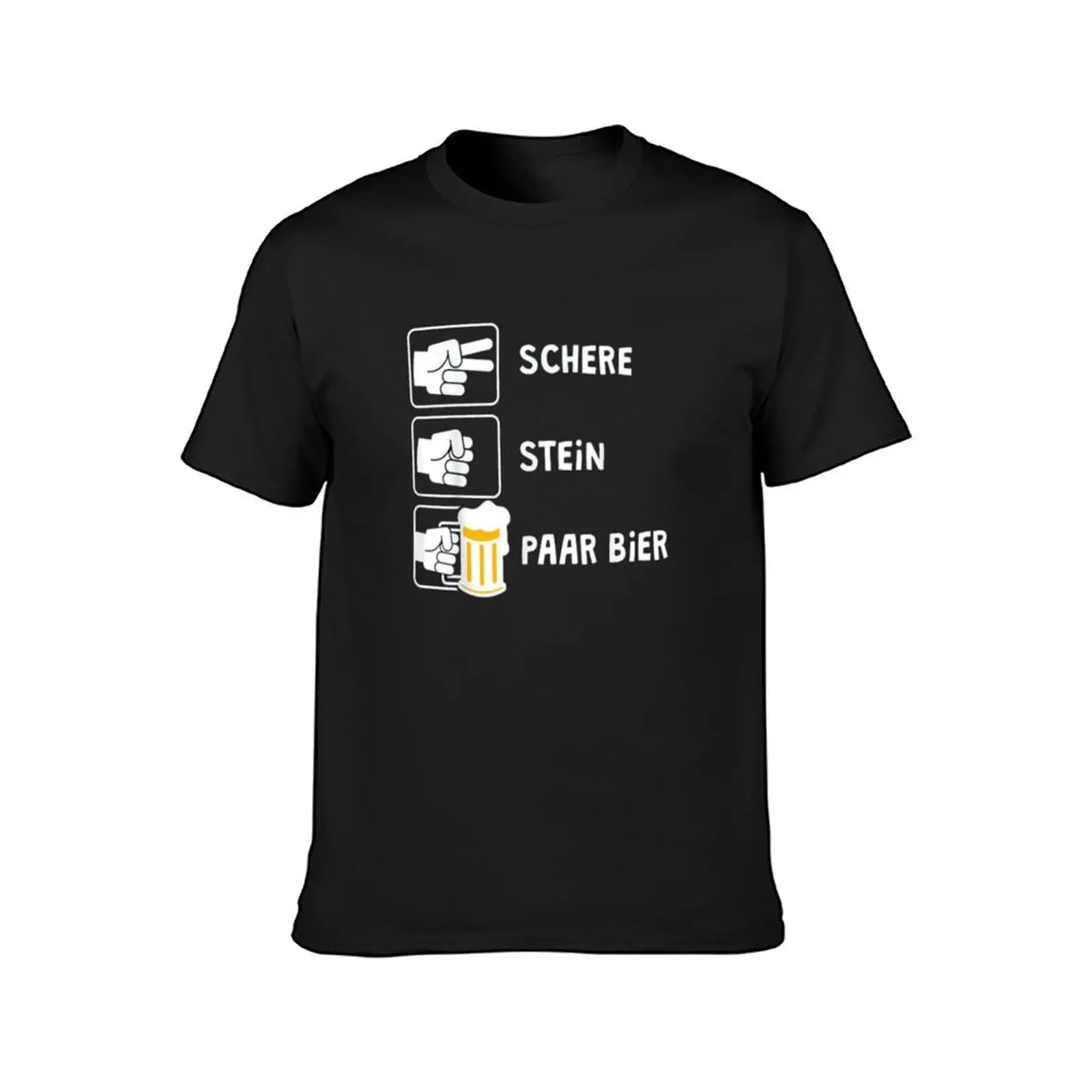 Schere Stein Paar Bier Lustiges Malle JGA Bier Spruch Party T-Shirt shirts graphic tees Aesthetic clothing t shirts for men pack