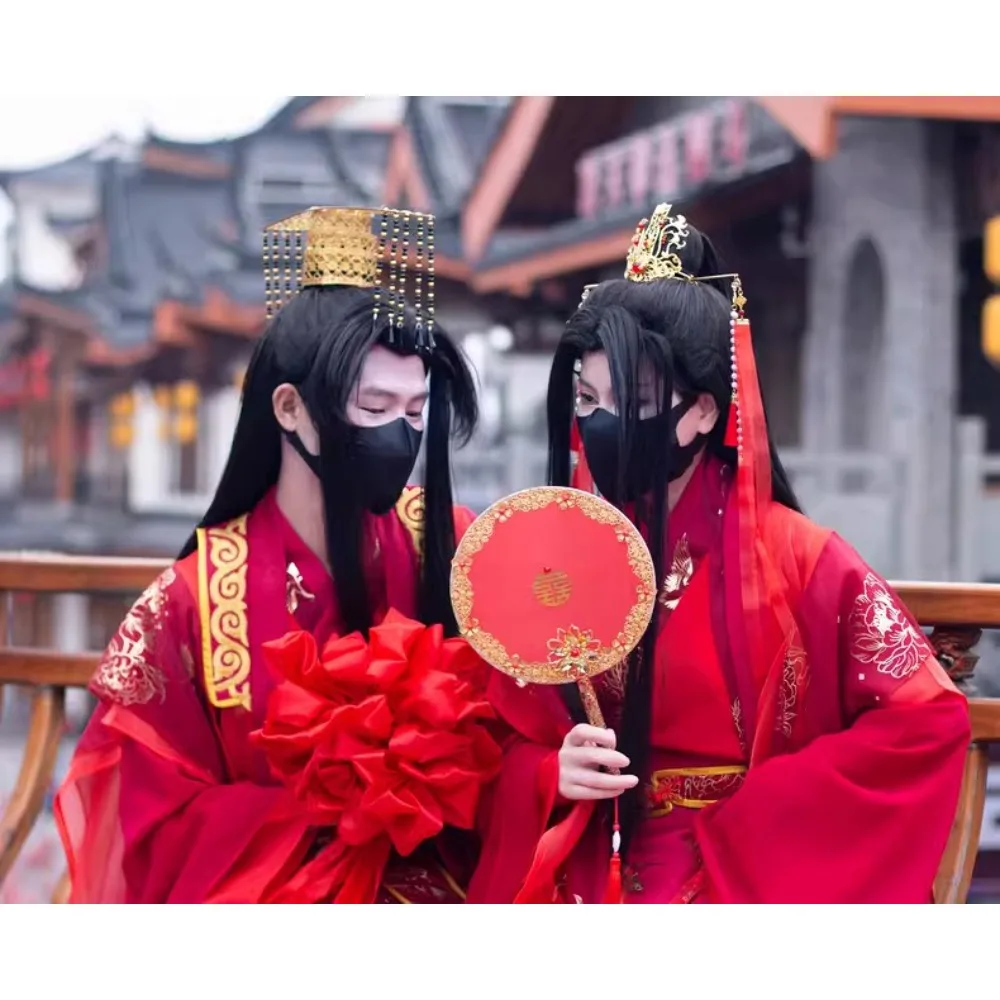 

Anime Mo Dao Zu Shi Cosplay Wei Wuxian Cosplay Costume Wedding Xie Lian Dress Chinese Ancient Costumes Party Unisex Custom made