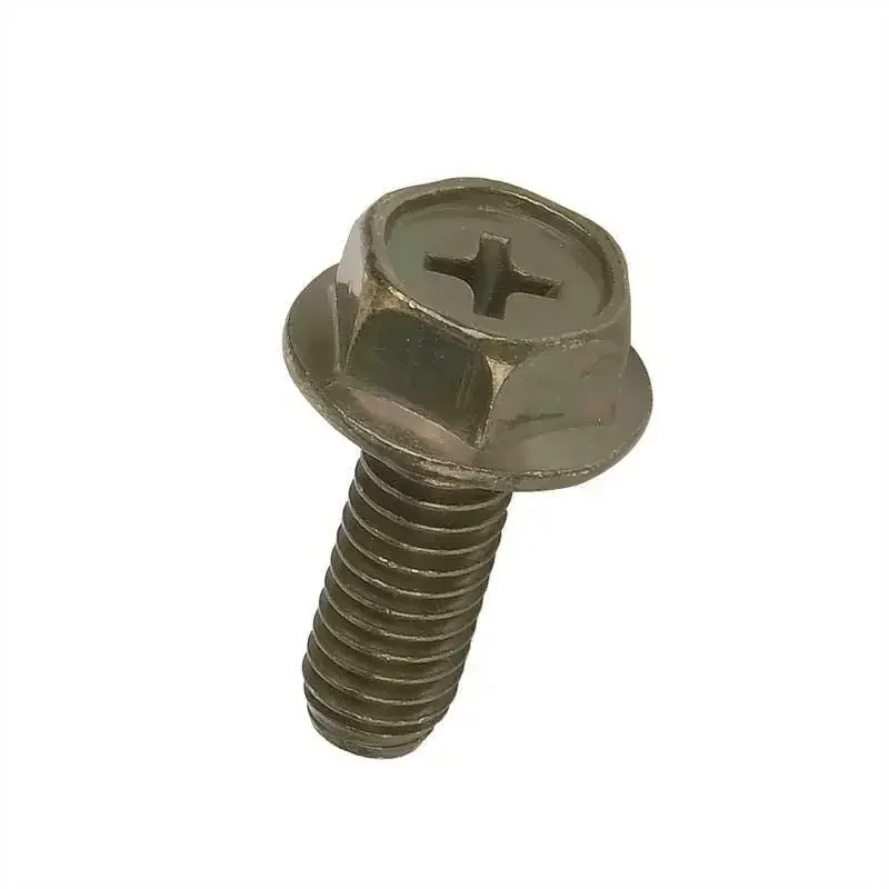 フィリップスフランジネジ,六角形ボルト,オートバイ,スクーター,車,軍用グリーン,防錆鉄,長さ16〜40mm,m6,100個