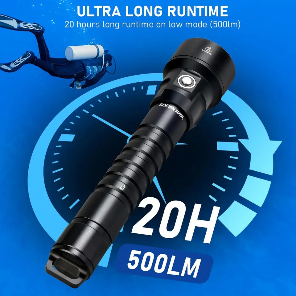 SOFIRN SD09L 6800lm Waterproof Dive Flashlight