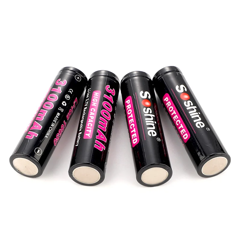 Soshine 18650 3.7V 3100mAh Li-ion Rechargeable Battery With Protected