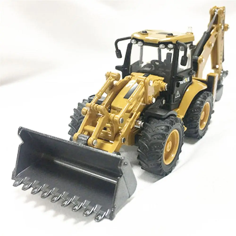 HuiNa 1704 1:50 Static Diecast Full Alloy Excavator Simulation Vehicle Car Bulldozer Wheel Loader Collectables Children Toys