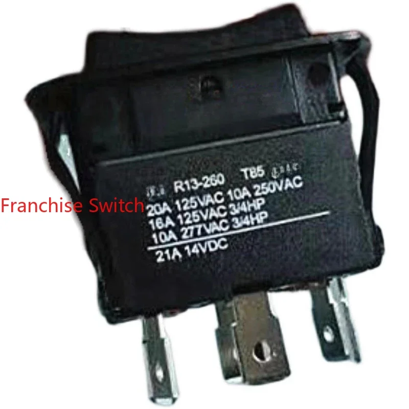 

10PCS Silver touchpoint ship type rocker switch 6 pins 3 gears non-reset 16A250V opening 37 * 21