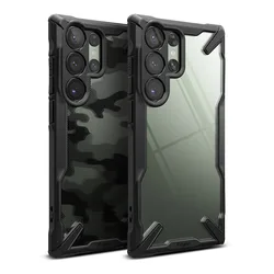 Ringke Fusion X per Samsung Galaxy S23 Ultra Case Camouflage Hard Back con copertura protettiva laterale avanzata antiurto