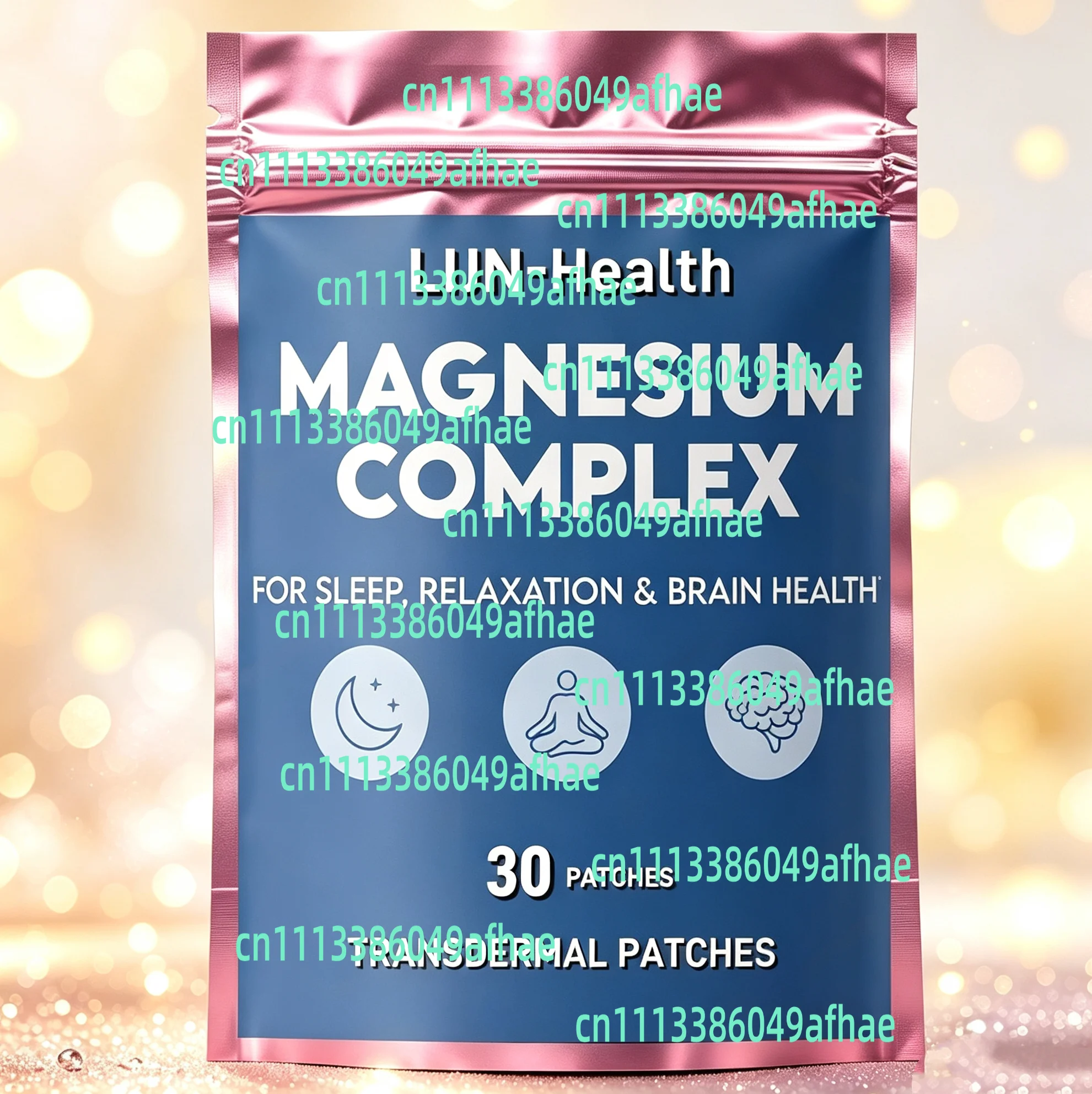 30 Patches Magnesium Complex Transdermal Patches Magnesium L-Threonate Glycinate Taurate for Memory & Brain Health