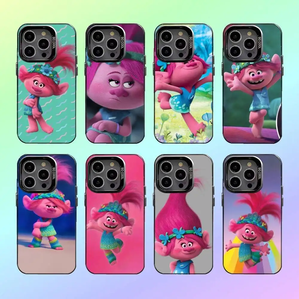 

Film T-Trolls P-Poppy-ys Phone Case For iPhone17,16,15,14,13,12,11 Plus,Pro Max Colored silver phone case