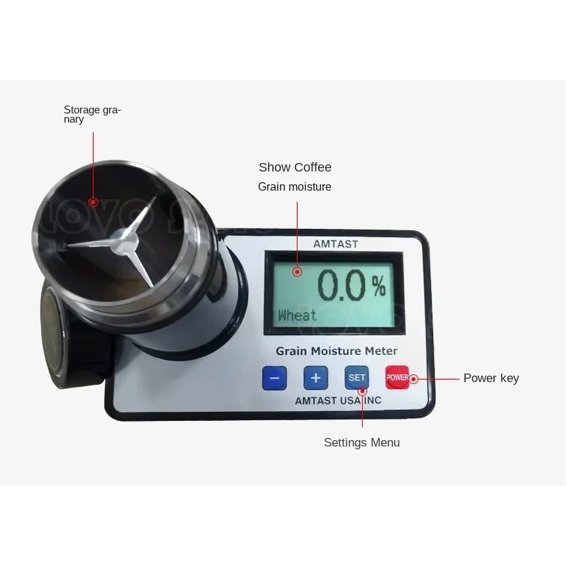 Digital Grain Moisture Meter GM006 Humidity Rapid Detection Coffee Cocoa Bean Wheat Corn Moisture Tester