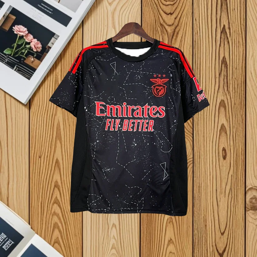 

SL Benfica Away 2425 Jersey FanRéplica Camiseta de fútbol para mujer Camiseta deportiva informal holgada de secado rápido cómoda