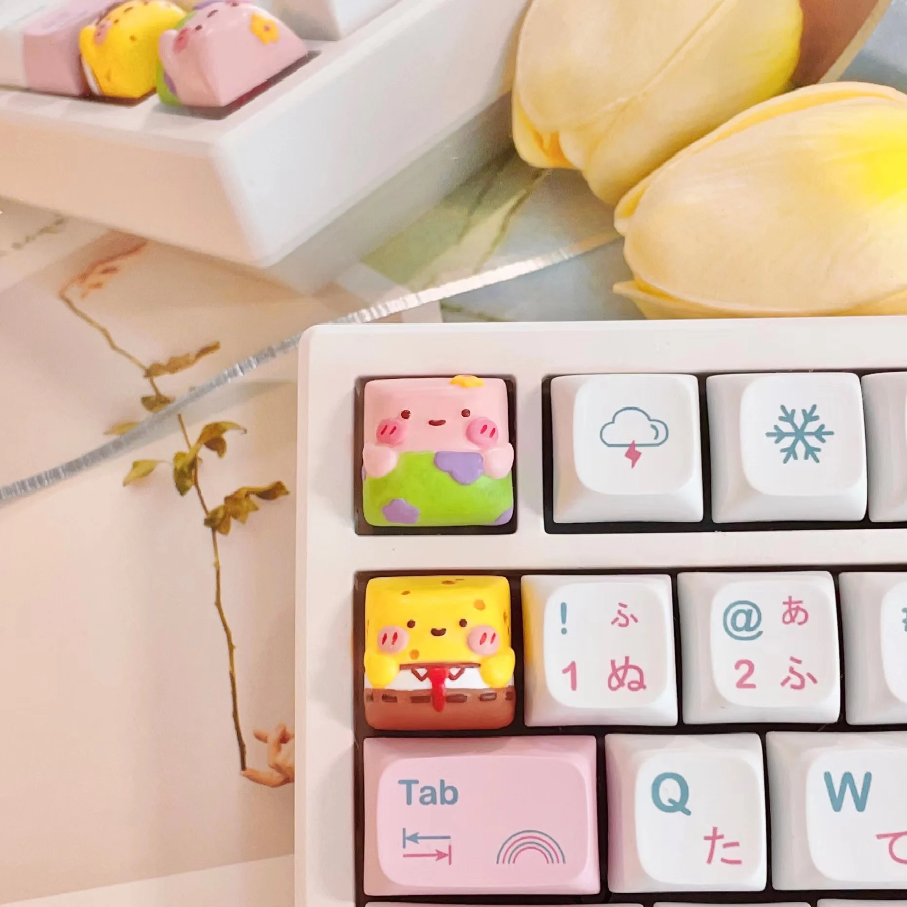 Механическая клавиатура Keycap Kawaii аниме для MX механическая клавиатура уникальные подарки для друзей