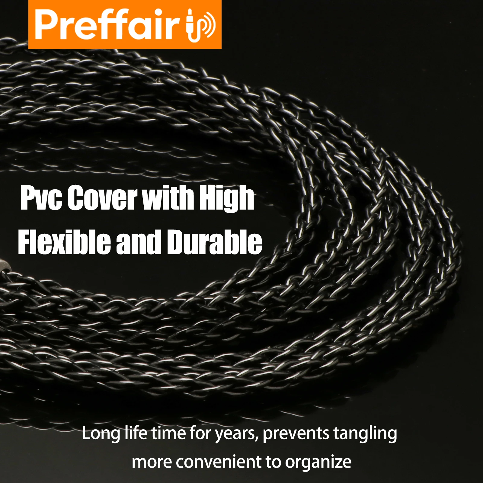Preffair 7N OCC Headphone 8 core Audio Upgrade Cable 3.5/4.4mm Balanced Plug For MDR-Z1R Z7 Z7M2 NW-ZX707