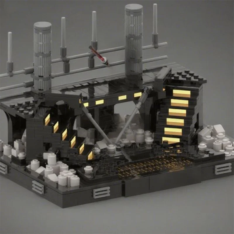 588 قطعة MOC الكربونيت غرفة التجميد المبارزة نموذج اللبنات هدايا عيد الميلاد العمارة لتقوم بها بنفسك فكرة إبداعية لعبة الطوب الاطفال #3