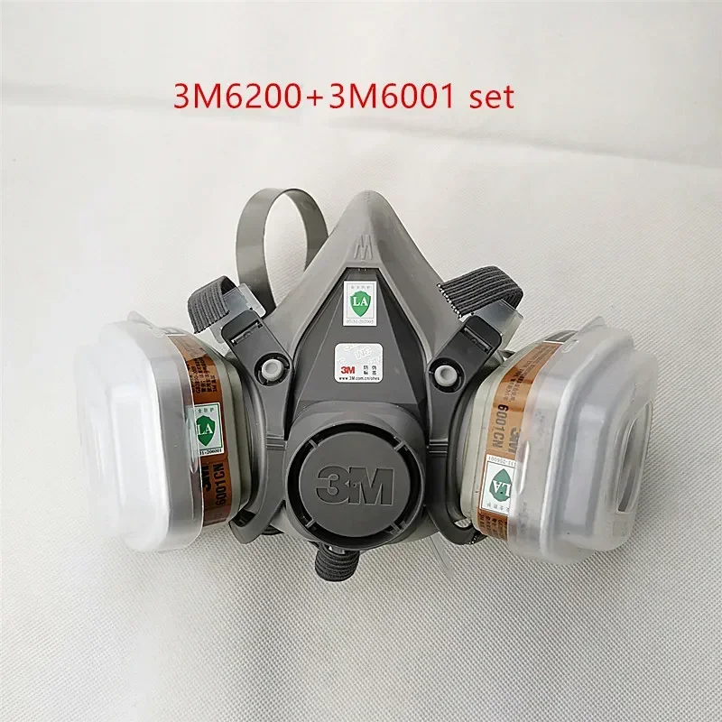 Original 3M 6200 gas mask  7 Piece Suit Respirator with 3M 6001 Suitable for use Anti-Fog Haze Pesticide Painting Spraying